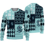 2025 Kraken Ice Hockey Christmas Ugly Sweater