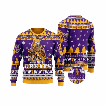 Lakers All Time Greats Ugly Christmas Sweater