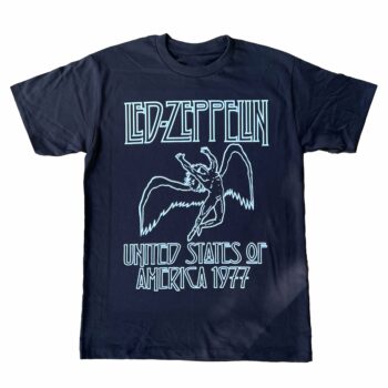 Led Zeppelin 1977 Black Graphic T-Shirt