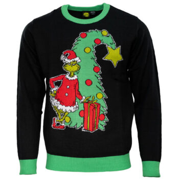 Licensed Grinch Xmas Tree Adult Ugly Christmas Sweater