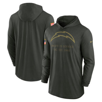 Los Angeles Chargers Forest Green 2025 Salute to Service Hoodie