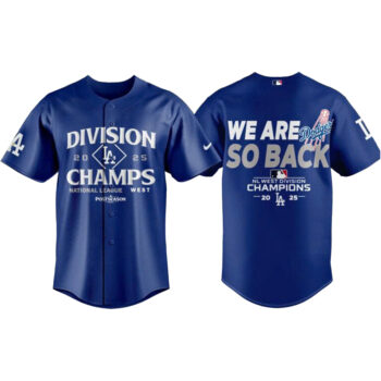 Los Angeles Dodgers NL West Division Champions 2025 Baseball Jersey