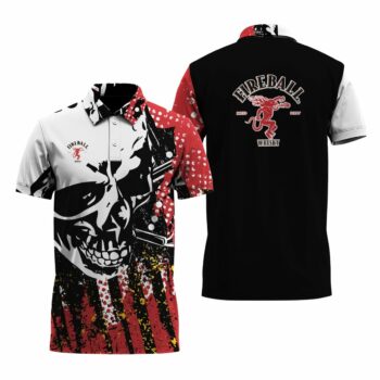 Fireball Skull Legend Polo Shirt