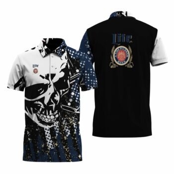 Miller Lite Skull Legend Polo Shirt