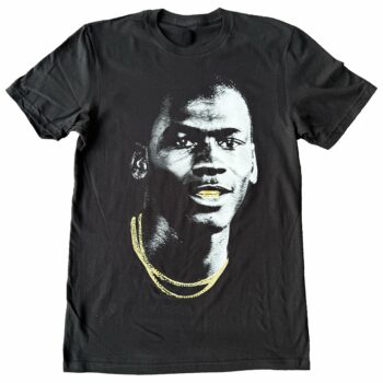Michael Jordan "Gold Grill Screen Print" Graphic T-Shirt