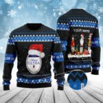 Michelob Ultra Bottle Santa Ugly Sweater