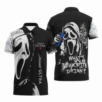 Michelob Ultra Ghostface Scream Polo Shirt