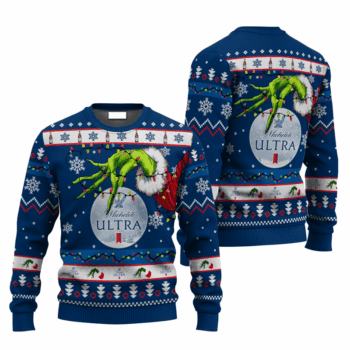Michelob Ultra Grinch Hand Stock Ugly Sweater