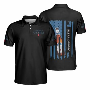 Michelob Ultra USA Flag Polo Shirt