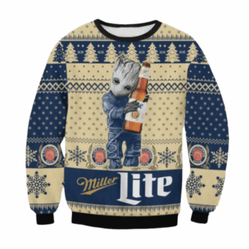 Miller Lite Is Groot Love Ugly Sweater