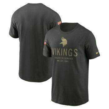 Minnesota Vikings Forest Green 2025 Salute to Service T-Shirt
