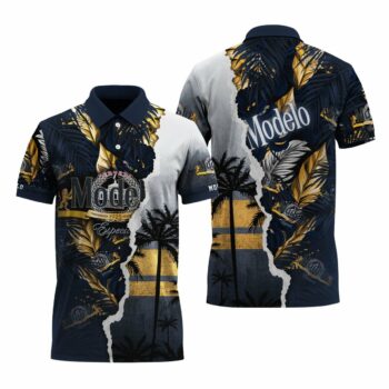 Modelo Tropical Torn Paper Polo Shirt