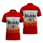 Colorful Modelo Series Red Polo Shirt