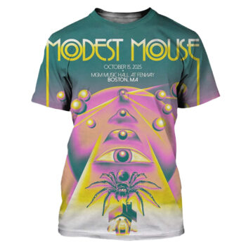 Modest Mouse Boston MA 2025 Gig Poster At MGM Music Hall At Fenway On October 15 2025 Shirt