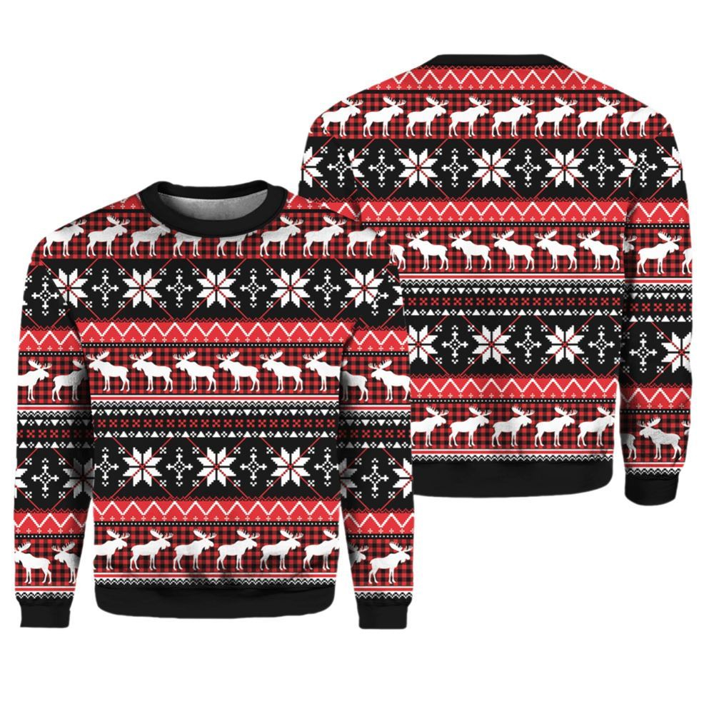Moose Christmas Party Ugly Christmas Sweater Moose Christmas Party Ugly Christmas Sweater