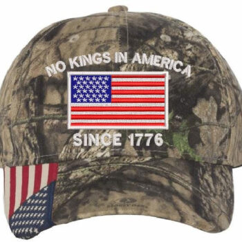 No Kings In America Embroidered Hat-Camo