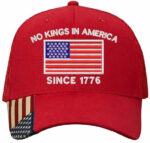 No Kings In America Embroidered Hat-Red