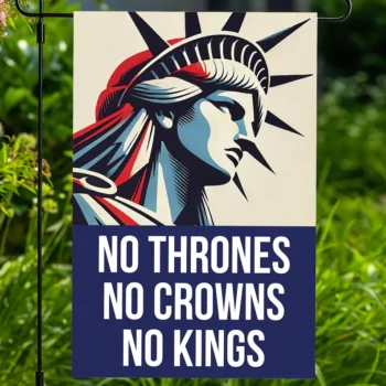 No Thrones No Crowns No Kings in America House Flag