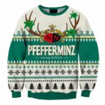 Nordbrand Pfefferminz Christmas Reindeer Ugly Sweater