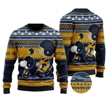Notre Dame Fighting Irish Snoopy Lover Ugly Christmas Sweater