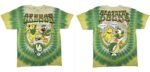 Oregon Ducks Grateful Dead 26 Yellow Bear & Mascot Tie-Dye Shirt