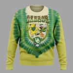 Oregon Ducks Grateful Dead 26 Yellow Bear & Mascot Tie-Dye T-Shirt