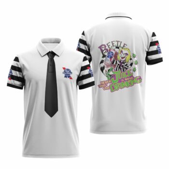 Pabst Blue Ribbon Is Beetlejuice Drink Polo Shirt