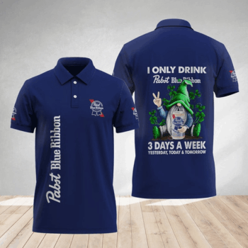 Pabst Blue Ribbon St Patrick's Gnome Polo Shirt