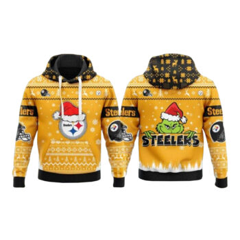 Pittsburgh Steelers Ugly Christmas Grinch Hoodie