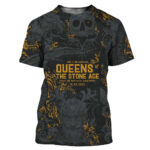 Queens Of The Stone Age Boston Massachusetts 2025 Venue Poster At Boch Center Wang Theatre On October 8 2025 Alive In The Catacombs T-Shirt