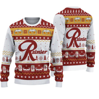 Rainier Beer Ugly Christmas Sweater