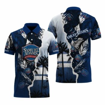 Samuel Adams Tropical Torn Paper Polo Shirt