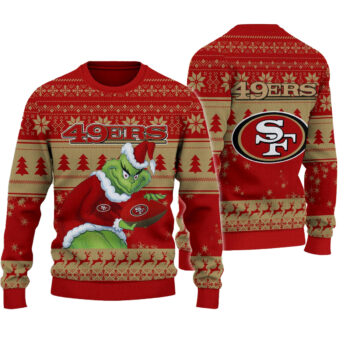 San Francisco 49ers Grinch Ugly Christmas Sweater