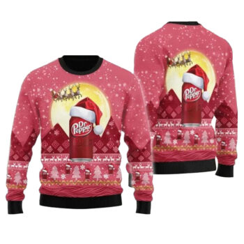 Santa Claus Sleigh Dr Pepper Ugly Sweater