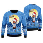 Santa Claus Sleigh Michelob ULTRA Ugly Sweater