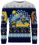 Santa’s New Sleigh Pod Racer Ugly Christmas Sweater