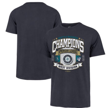 Seattle Mariners '47 Navy 2025 AL West Division Champions Franklin T-Shirt