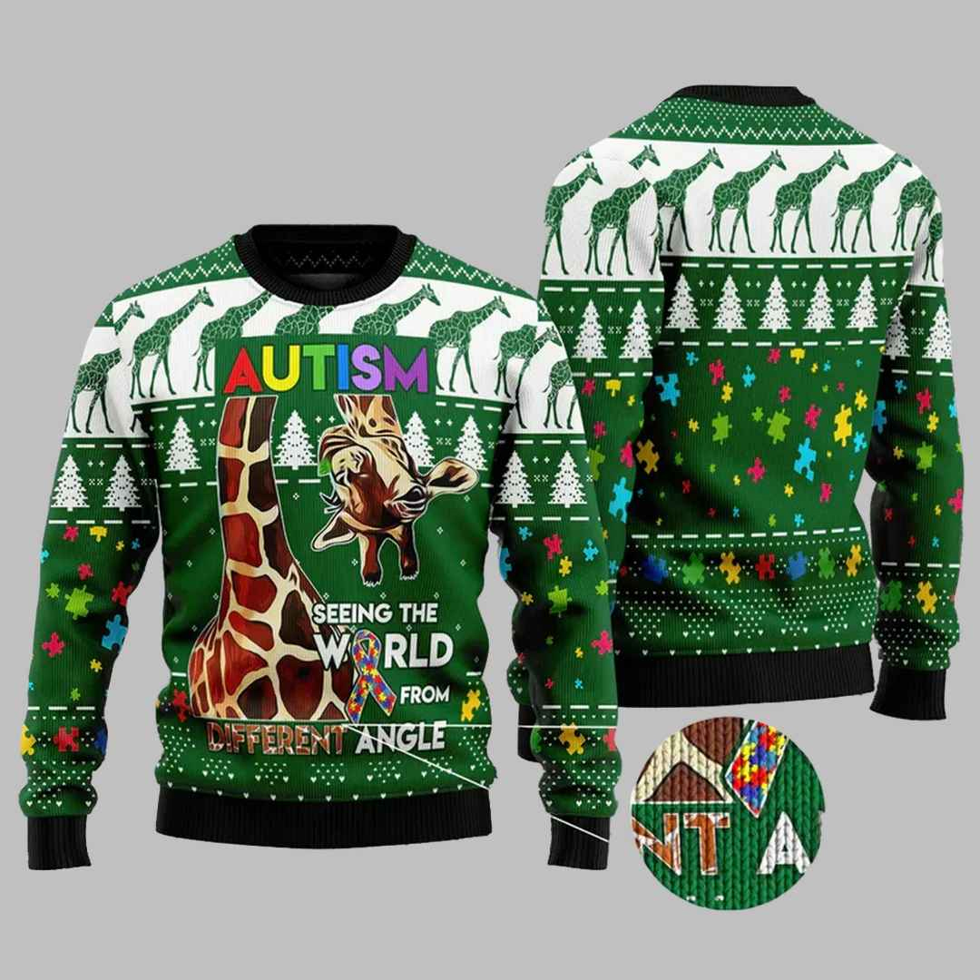 Seeing The World From A Different Angle Ugly Christmas Sweater Seeing The World From A Different Angle Ugly Christmas Sweater