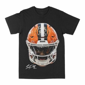 Shedeur Sanders "Big Face Helmet" Graphic T-Shirt