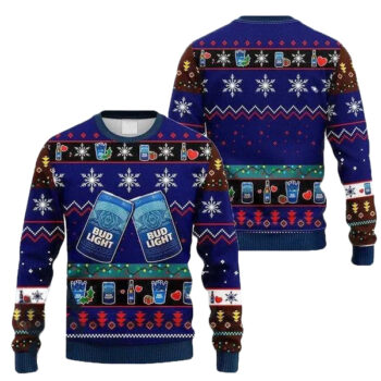 Snowflakes Bud Light Christmas Ugly Sweater