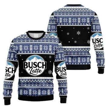 Snowflakes Busch Latte Christmas Ugly Sweater