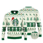 Starbucks Coffee Reindeer Snowy Night Ugly Sweater