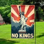 Statue of Liberty-No Kings in America House Flag