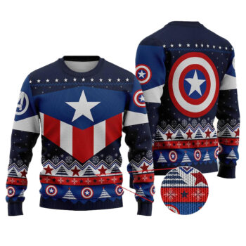 Steve Rogers Captain America Ugly Christmas Sweater