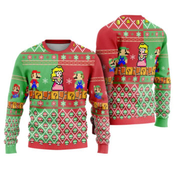 Super Mario Bros Ugly Christmas Sweater