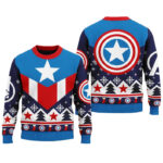Superhero Captain America Ugly Christmas Sweater