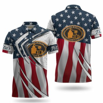Tito's Inside American Flag Polo Shirt