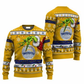 Twisted Tea Grinch Hand Stock Ugly Sweater