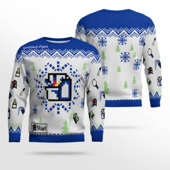 Vintage MS Paint Ugly Christmas Sweater