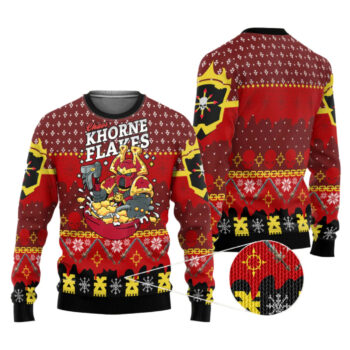 Warhammer Chaos Khorne Flakes Iconic - Ugly Christmas Sweater